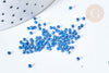 Perles tube verre bleu foncé métallisé mat façon Delica miyuki, Perle rocaille japonaise mat, perlage tissage, Sachet 8g, x1 G7774