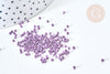 Perles tube violet métallisé mat façon Delica miyuki, Perle rocaille japonaise perlage tissage, Sachet 8g, x1 G7772