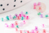 Petite Perles rocaille multicolore pastel 2.5mmx3mm, perles tissage arc-en-ciel, x10gr (G9283)