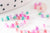 Petite Perles rocaille multicolore pastel 2.5mmx3mm, perles tissage arc-en-ciel, x10gr (G9283)