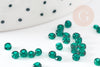 Petite perles de rocaille vert foncé, perles rocaille,vert transparent, perles verre,perlage 2.5mm, x 10gr G5374