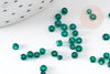 Petite perles de rocaille vert foncé, perles rocaille,vert transparent, perles verre,perlage 2.5mm, x 10gr G5374