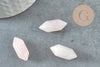 Pointe quartz rose naturel non percée 20mm, pointe double, pierre naturelle polie, création bijoux quartz lithothérapie, X1 G6367