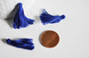 Pompon bleu coton,décoration pompon,accessoire coton, pompon boucles, coton bleu,25-31mm, x5 G2770