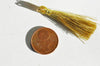 Pompon doré ,pompon décoration, scrapbooking,pompon soie, accessoire,longueur 4.8cm, x1 G1618