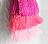 Pompon rose coton 6.5cm, fournitures créatives, décoration pompon, triple pompon, boucles pompon, x1 G2110