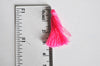 Pompon rose coton,décoration pompon,accessoire coton, pompon boucles, coton rose,25-31mm, x5 G0110