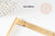 Présentoir bijoux boucles d'oreilles laiton doré socle bois, 20cm, x1 G6930