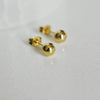 Puces d'oreilles avec boules en acier 304 inoxydable 17x6mm, tige 0.8mm, boucles pour oreilles percées acier inoxydable, la paire, G4919