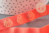 Ruban élastique orange corail or coquilage EFJF,bracelet EVJF,ruban mariage, scrapbooking,16mm, X 1mètre G4899