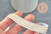 Ruban élastique rayé blanc or EFJF, fabrication bijoux, bracelet EVJF,ruban mariage,fourniture créative,scrapbooking,16mm,1 mètre-G8239