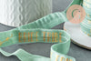 Ruban élastique vert or EFJF 16mm, bracelet EVJF,ruban mariage,fourniture créative, scrapbooking, x1 mètre (G8238)