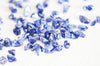 Sable chips verre bleu métal 1.5~2 mm, x10gr (G0875)