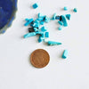 Sable howlite turquoise 3~5mm,chips création bijoux et jesmonite, Sachet 20 grammes G0259