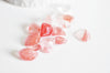 Sable verre quartz cerise roulée 5~10mm, x20gr (G0397)