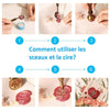 Sceau metal coeurs entrelacés cire à cacheter,fourniture pour création sceaux personnalisés, invitation de mariage DIY,25mm x1 G4723