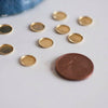 Supports de cabochon rond laiton brut 8mm, fournitures créatives, fournitures cabochon, sans nickel, Lot de 50 (4.1g)-G0672