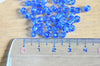 grosses perles rocaille bleu transparent 4mm,fournitures pour bijoux, perles rocaille bleues, bleu roi opaque, x10g,G3814