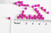 grosses perles rocaille rose nacré peintes 4mm,perles rocaille, rose opaque, création bijoux,perles verre, lot 10g- G0190