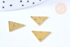 pendentif Intercalaire Triangle géométrique 2 trous laiton brut 16mm, fournitures bijoux création bijoux, x 5 G6548