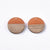 perle disque bois résine orange corail 18mm,création bijoux bois x5, G3153