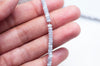 perle nacre naturelle heishi gris pastel,tube coquillage coloré,perle coquillage,création bijoux,2x4mm, le fil de 185 perles G4769