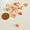 perles coquillage naturel, fourniture bijoux, chips coquillage rose clair, bijou coquillage,8mm, 20 grammes-G1078