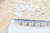 perles rocaille verre rectangle blanc opaque, perle carré création bracelet, perle tila, 2mm,2 trous, x50 (1.2Gr) (G4600)