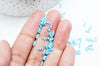 perles rocaille verre rectangle bleu clair opaque, perle carré création bracelet, perle tila, 2mm,2 trous, x50 (1.2 Gr) (G4602)