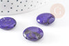 perles rondes en howlite couleur Violet, perles howlite, howlite naturelle, 20mm, x5 G1601