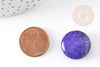 perles rondes en howlite couleur Violet, perles howlite, howlite naturelle, 20mm, x5 G1601