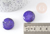 perles rondes en howlite couleur Violet, perles howlite, howlite naturelle, 20mm, x5 G1601