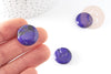 perles rondes en howlite couleur Violet, perles howlite, howlite naturelle, 20mm, x5 G1601