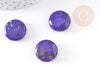 perles rondes en howlite couleur Violet, perles howlite, howlite naturelle, 20mm, x5 G1601