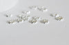 rondelles fleurs laiton argenté, fournitures créatives, perles argentés, création bijoux, perles intercalaires,lot de 10, 5mm-G0946