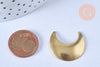 Pendentif lune laiton brut 25x23mm, fourniture en laiton brut sans nickel pour création bijoux géométriques,l'unité G6539-Gingerlily Perles