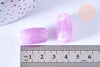 Cuenta de tubo rectangular imitación amatista gema de plástico púrpura 25x11,5 mm, cuenta de plástico de color, juego de 10 cuentas G6632