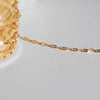 Chaine dorée 14 carats fantaisie  texturée, fournitures créatives, chaine doree,chaine plaquée or, création bijoux, 1metre,4mm