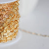 Chaine dorée 14 carats fantaisie  texturée, fournitures créatives, chaine doree,chaine plaquée or, création bijoux, 1metre,4mm