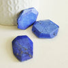 Perle hexagonale howlite bleue, fournitures créatives, howlite naturelle, perle bleue, perle pierre, création bijoux, lot de 5 perles -G5491