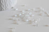 grosses perles rocaille transparentes irisées,fournitures pour bijoux, perles rocaille, arc-en-ciel, lot 20g, diamètre 4mm-G1392