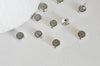 Perle ronde gravée argent vieilli,perles argent,création bijoux, sans nickel,perle intercallaire,lot de 10, 6.3mm,G2610