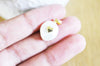 Pendentif perle naturelle Keshi coeur dorée,porte bonheur,perle eau douce,création bijou,perle naturelle blanche,17-27mm, l'unité,G3091