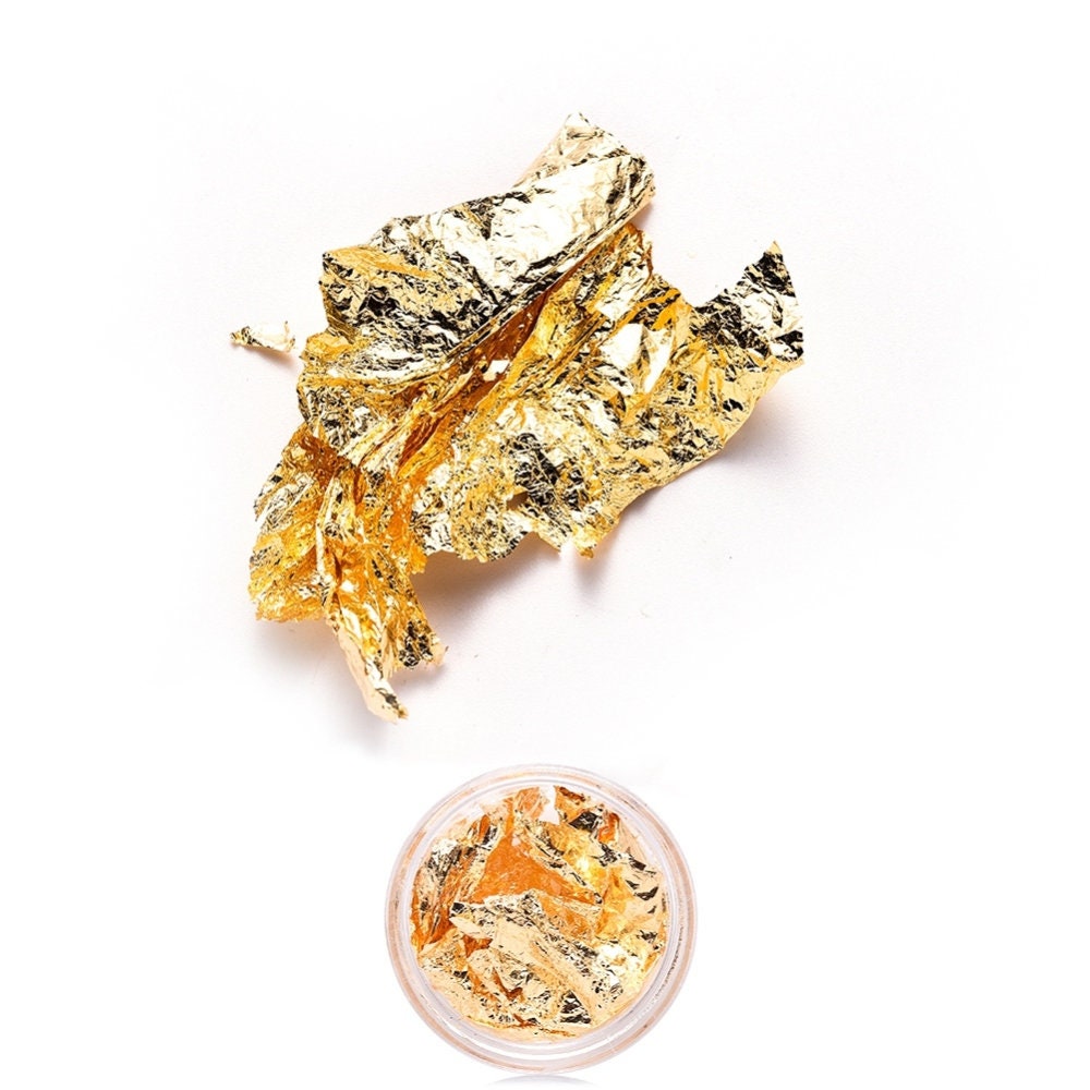 Feuille métal doré, feuille d'or pour création de bijoux