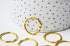connecteurs rond torsadé zamac doré, connecteurs  pour création pendentif géométrique, création bijoux, lot de 10, 22mm G3980