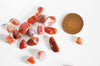 Sable agate rouge naturelle brute roulée,pierre naturelle,lithotherapie,chips agate rouge,Sachet 20 grammes,6-16mm-G399