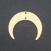 Pendentif  lune acier doré inoxydable 26mm, un bijou en acier hypoallergénique sans libération de nickel, l'unité G6158