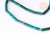 perles tube jade africain vert, création bijoux perle pierre naturel,11-15mm, le fil de 30 perles G5616