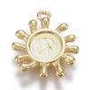 Pendentif soleil laiton doré 18k 16.5, pendentif en cristal pour création bijoux porte bonheur pour femme, l'unité G6238