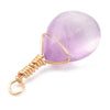 Pendentif goutte fluorite verte violette naturelle 20mm,pendentif bijoux, pendentif pierre, création bijoux,l'unité G6264